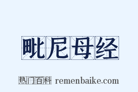 毗尼母经是什么意思的图片